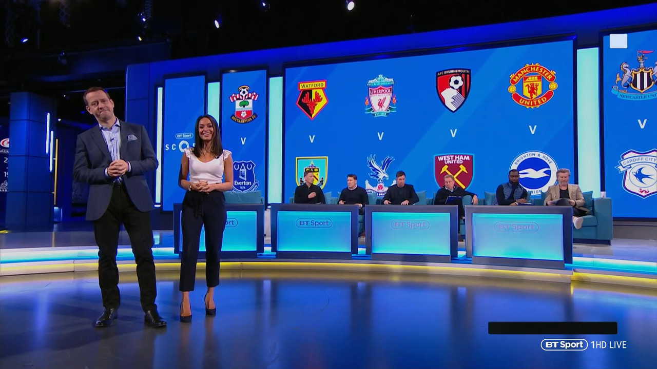 19 January - 14.45.00 - Live  BT Sport Score. Mark Pougatch and 