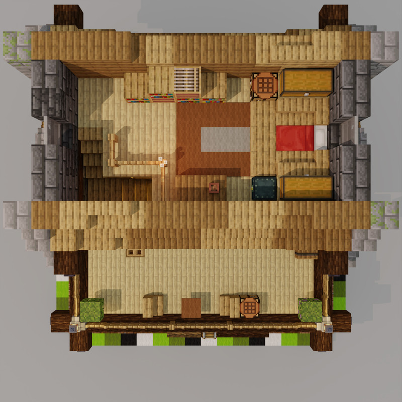 One Chunk Taiga Starter Base Minecraft Map
