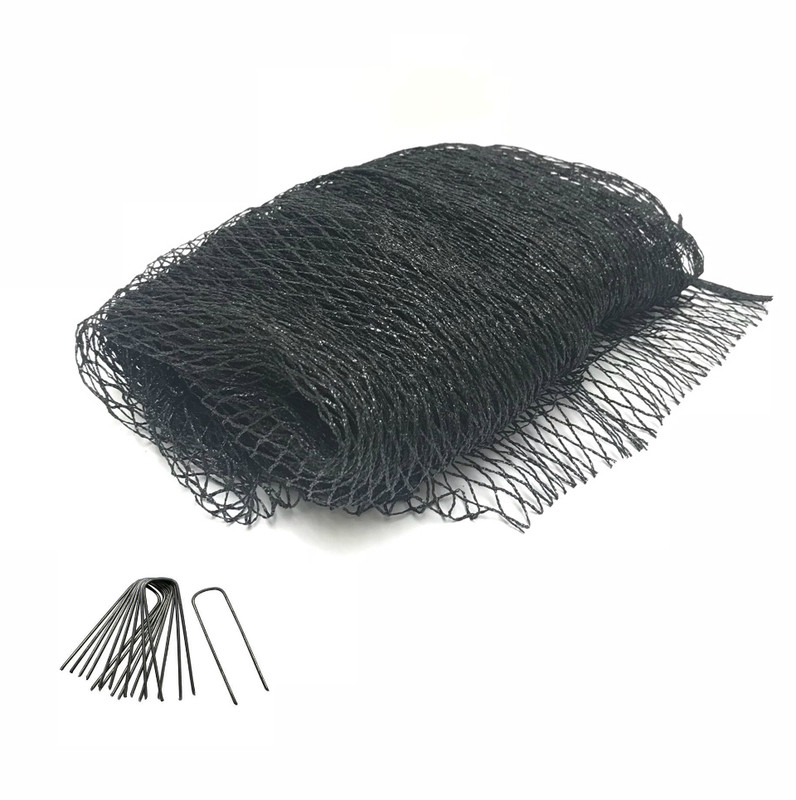 10x100 COMMERCIAL QUALITY POND & GARDEN NETTING w/ 48 STEEL STAKES1/2