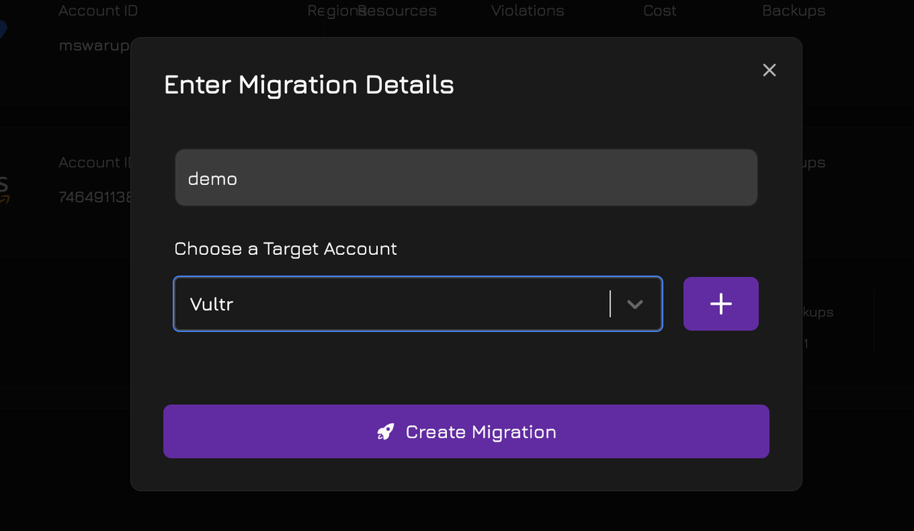 migration pop up