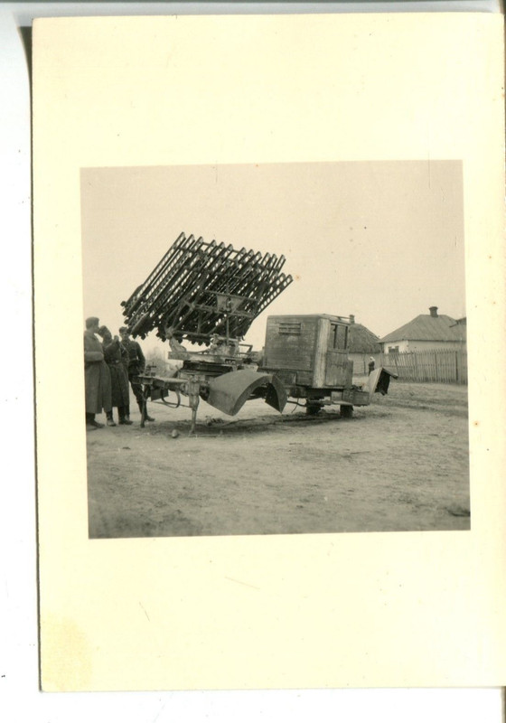 Orig.Foto zerstörter Russischer Raketenwerfer Ka