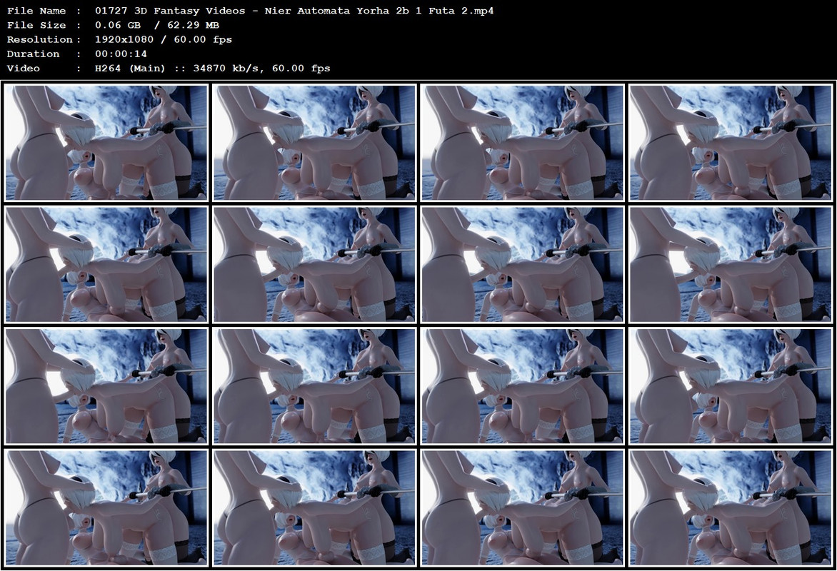01727 3D Fantasy Videos - Nier Automata Yorha 2b 1 Futa 2.mp4