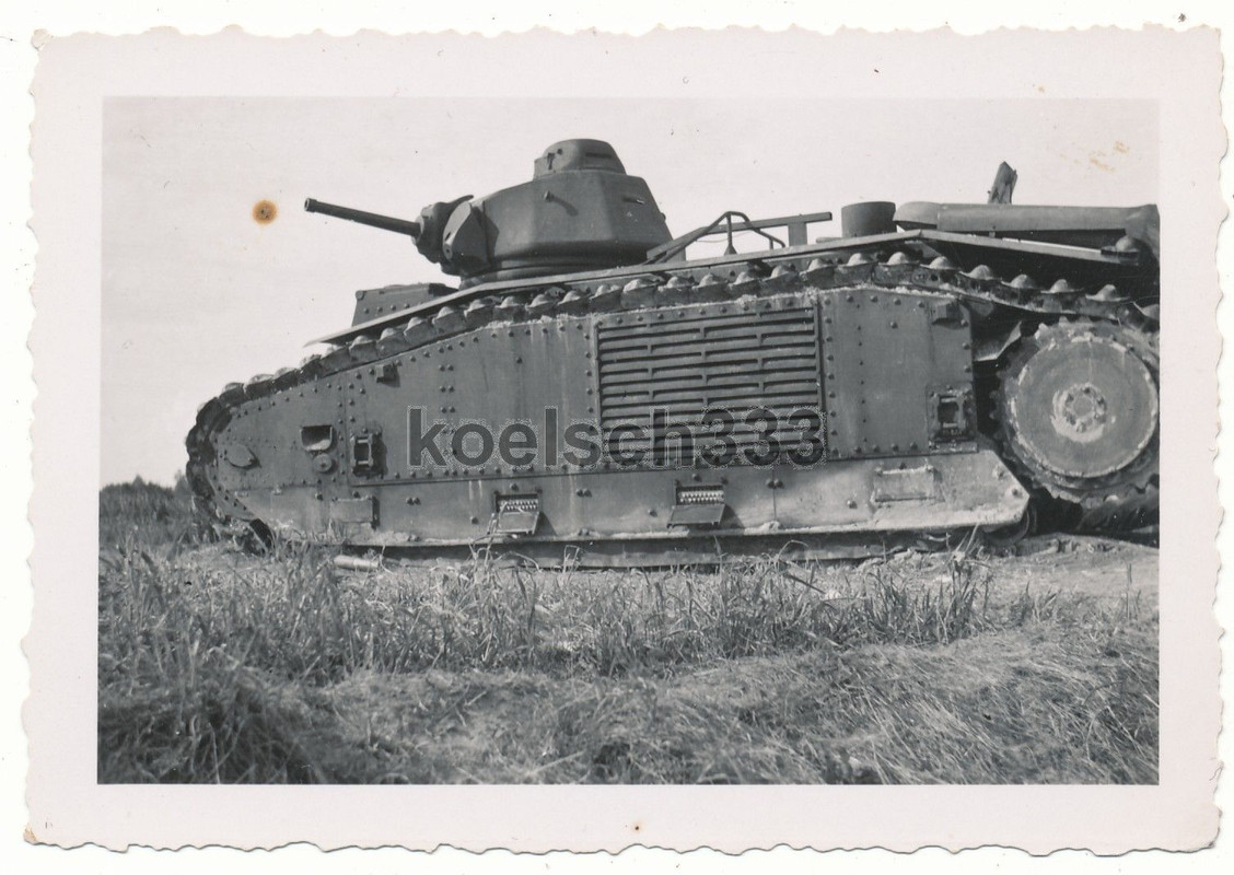 Foto französischer Char B 1 Panzer Wehrmacht Beu