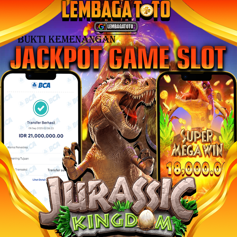 BUKTI JACKPOT 07 SEPTEMBER LEMBAGATOTO JURASSIC KINGDOM  Rp.21.000.000,- LUNAS