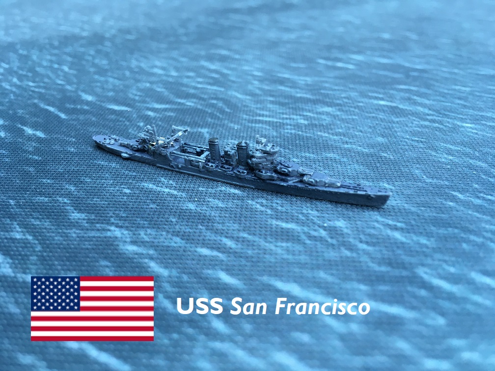 US cruiser San Francisco in 1/3000