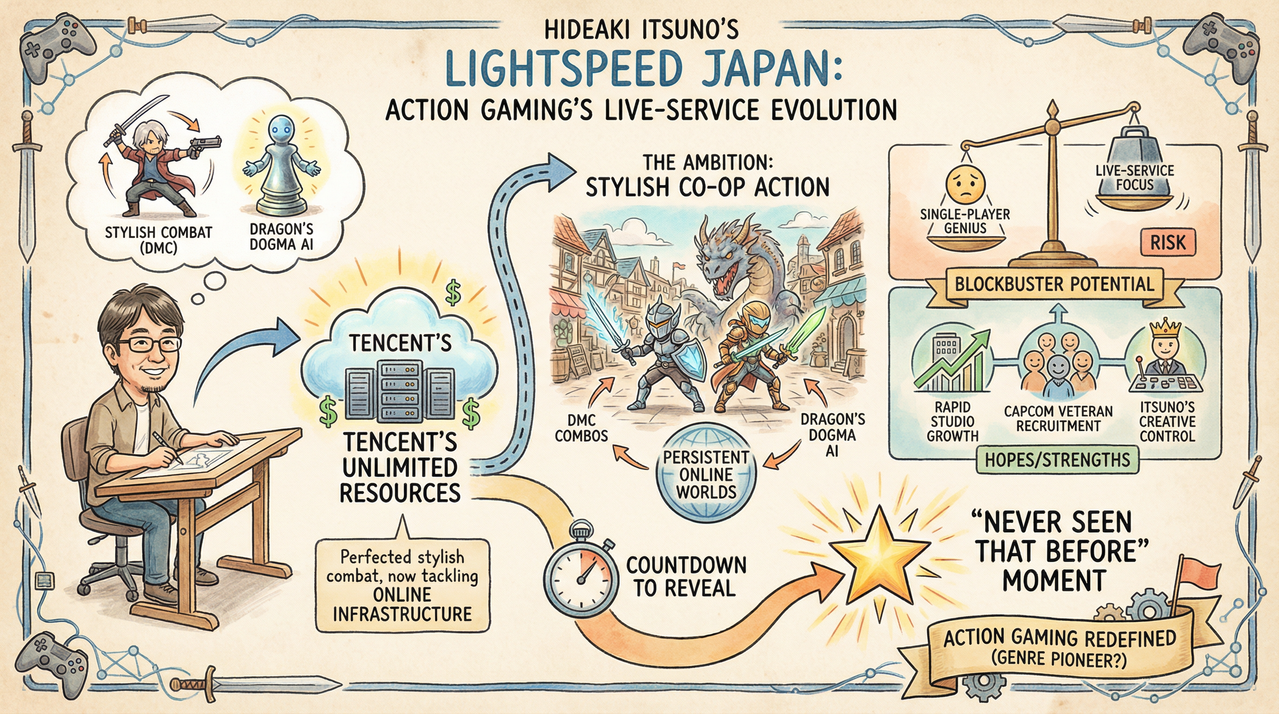 Hideaki Itsuno's Next Game Just Got Leaked - Online AAA Action with Devil May Cry DNA? 1 Stylish action gaming scene with dynamic combat effects