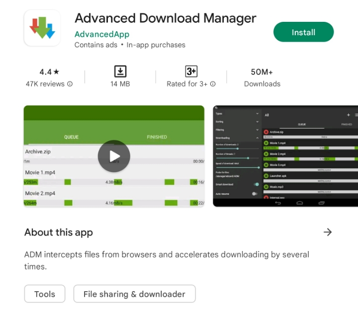 Aplikasi download manager tercepat di HP Android