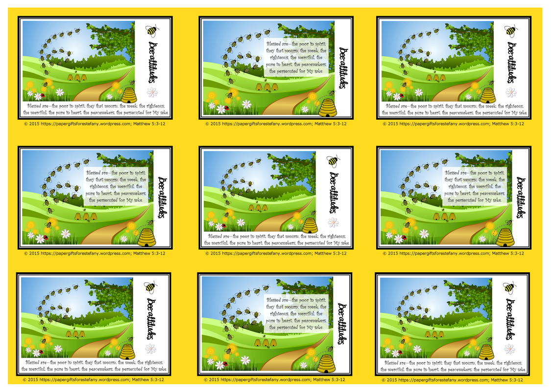 PGFE Beatitudes Wallet Cards A4
