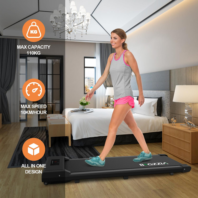 Bigzzia Tapis Roulant Elettrico Pieghevole,Walking Pad 10 Km/h,Tappeto Corsa Extra Large 42CM,con Telecomando E Display LCD,Telaio Rinforzato And 220LB Max Weight For Home Office Exercise - Nero 12 Bigzzia Tapis Roulant Elettrico Pieghevole,Walking Pad 10 Km/h,Tappeto Corsa Extra Large 42CM,con Telecomando E Display LCD,Telaio Rinforzato And 220LB Max Weight For Home Office Exercise - Nero -Armonia Casa