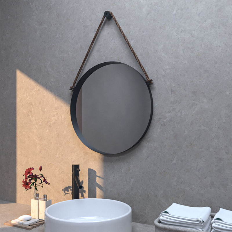 Καθρέπτης Mπάνιου Mεταλλικός Iron Rope Ø42
