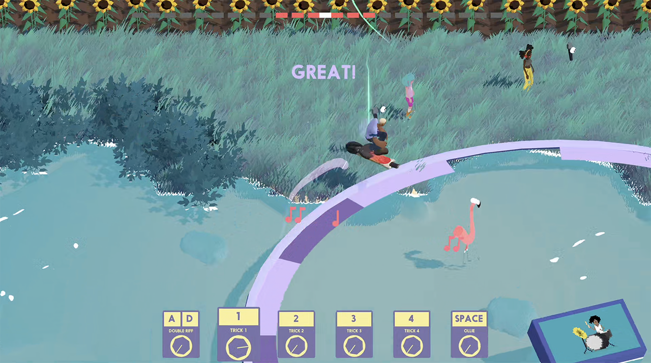 Screenshot of Sonic Monsters concert gameplay