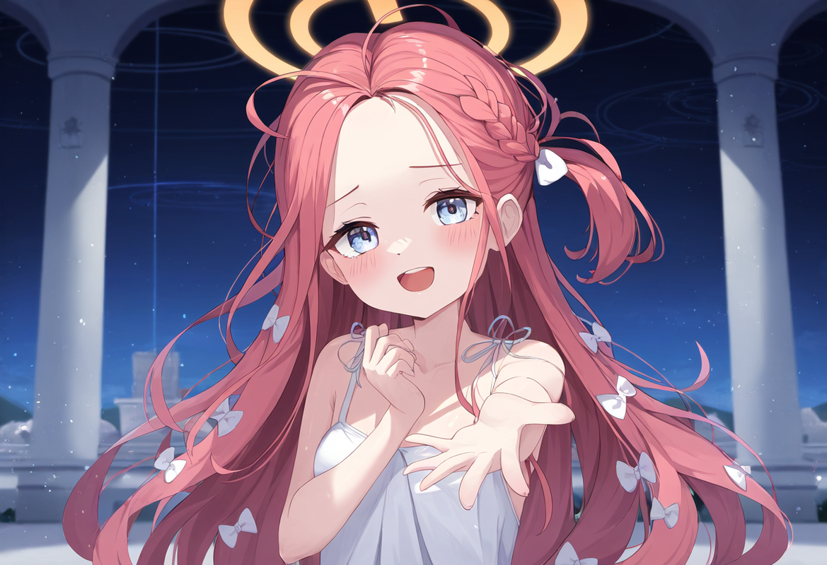 1girl, yuzu (blue archive), blue archive, Dreamlike, depth of field,shiny skin, s-3234130236