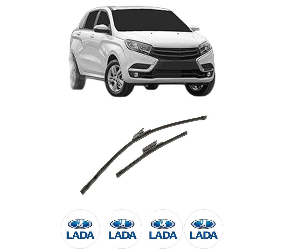 Set stergatoare auto LADA XRAY (GAB_) din 2016-2021, pentru parbriz auto, 2 bucati, Bosch Aerotwin, din cauciuc siliconat rezistent, 4 Stickere Auto LADA