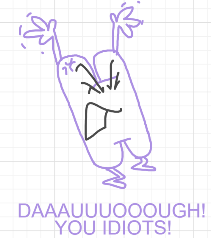 A panel from You're In Danger, Boy, episode seven of the Board Boards object show by Furretwalk/WalkingFurret.