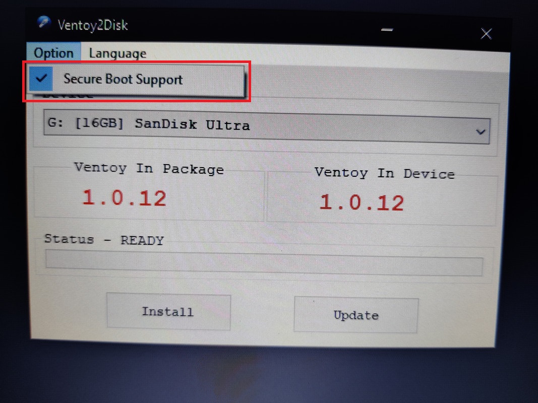 ventoy secure boot support