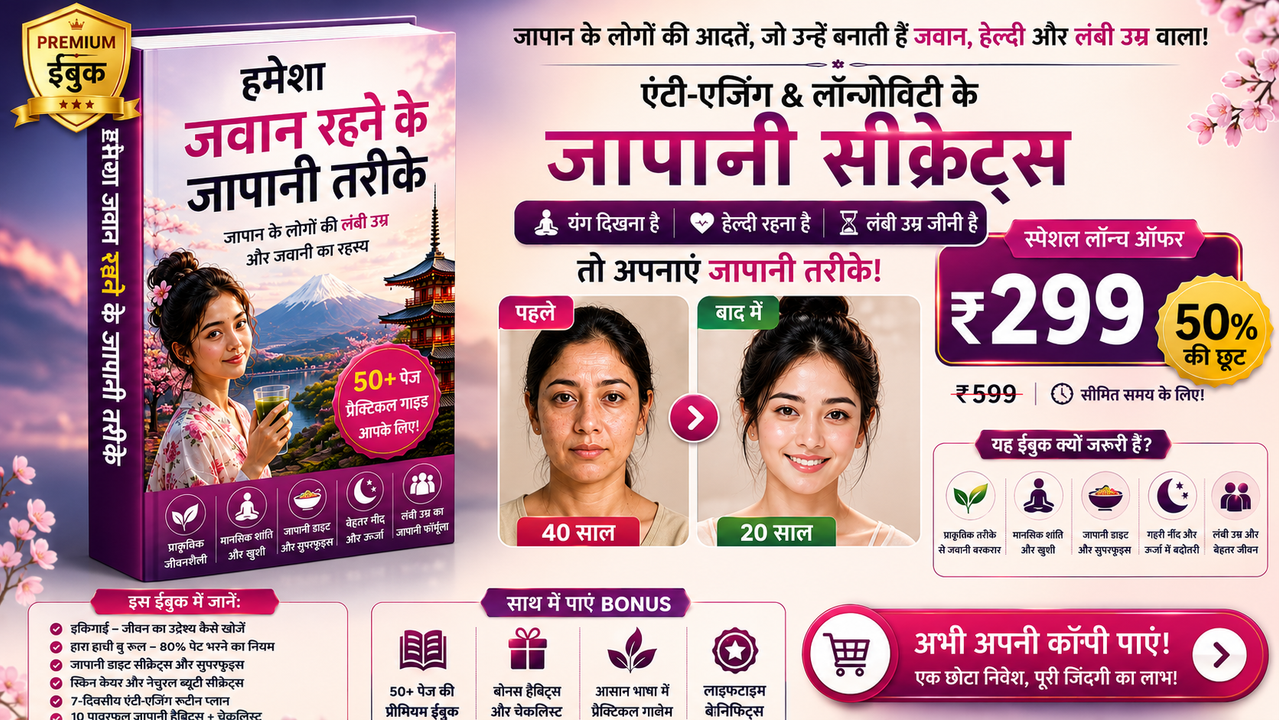 30 दिन में जवान दिखने का जापानी रहस्य