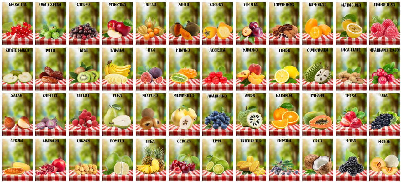 Cartones de Loteria Frutas