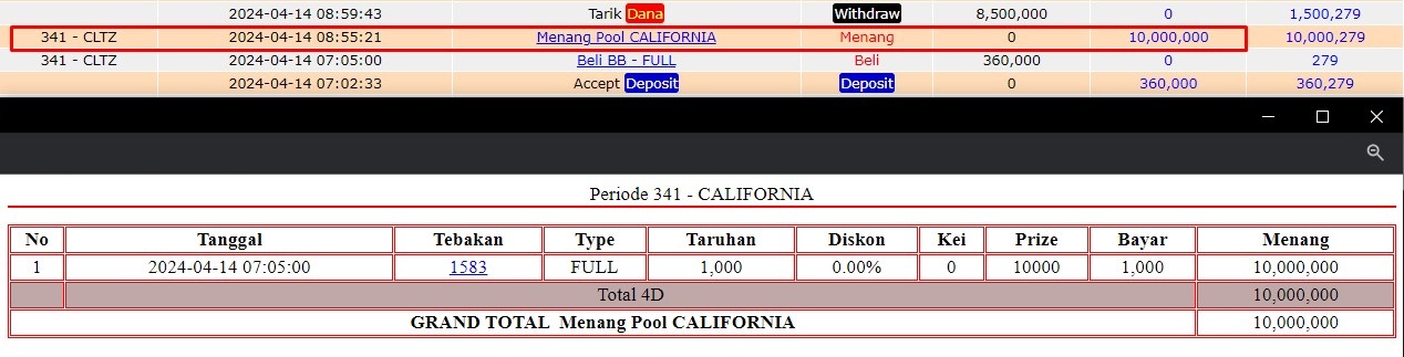 Bukti JP hari ini