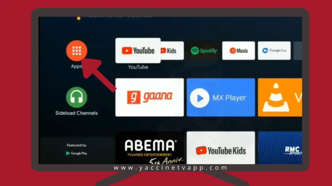 Entering Yacine TV URL inside Downloader