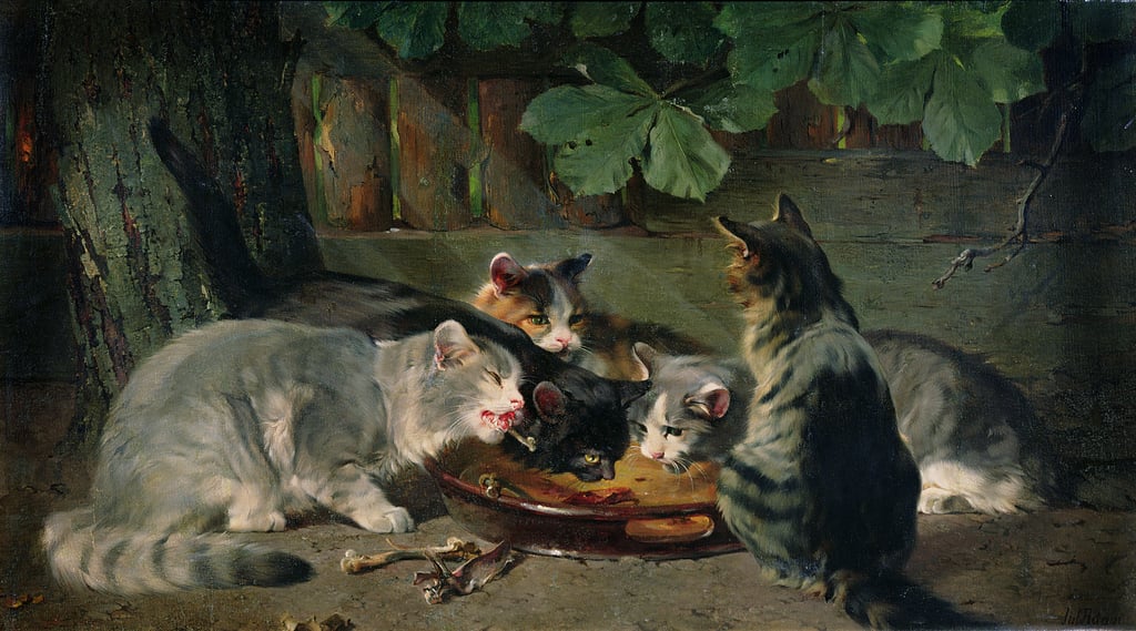 6-Julius-Adam-Dinner-Time-Meister-Drucke-207573