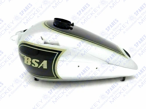 BSA M20 Black Painted Chrome Steel Petrol Fuel Gas Tank Civil Model With Cap