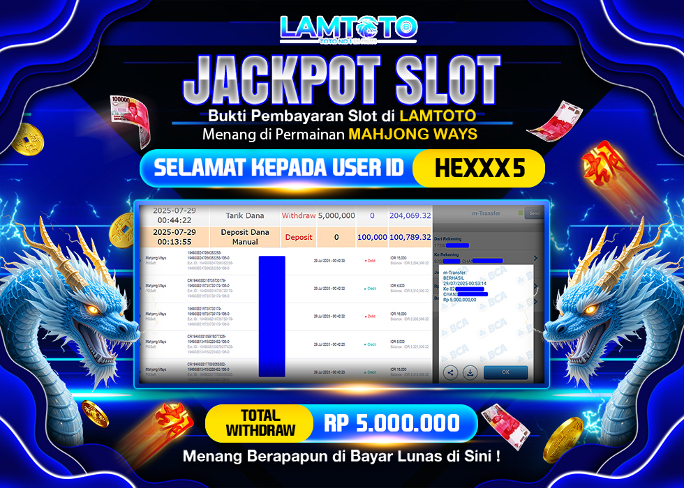BUKTI JACKPOT LUNAS LAMTOTO