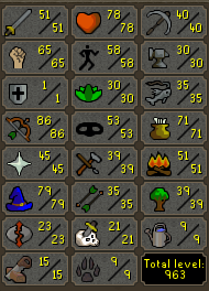 Pure Account 51 Att 65 Str 86 Range Infernal