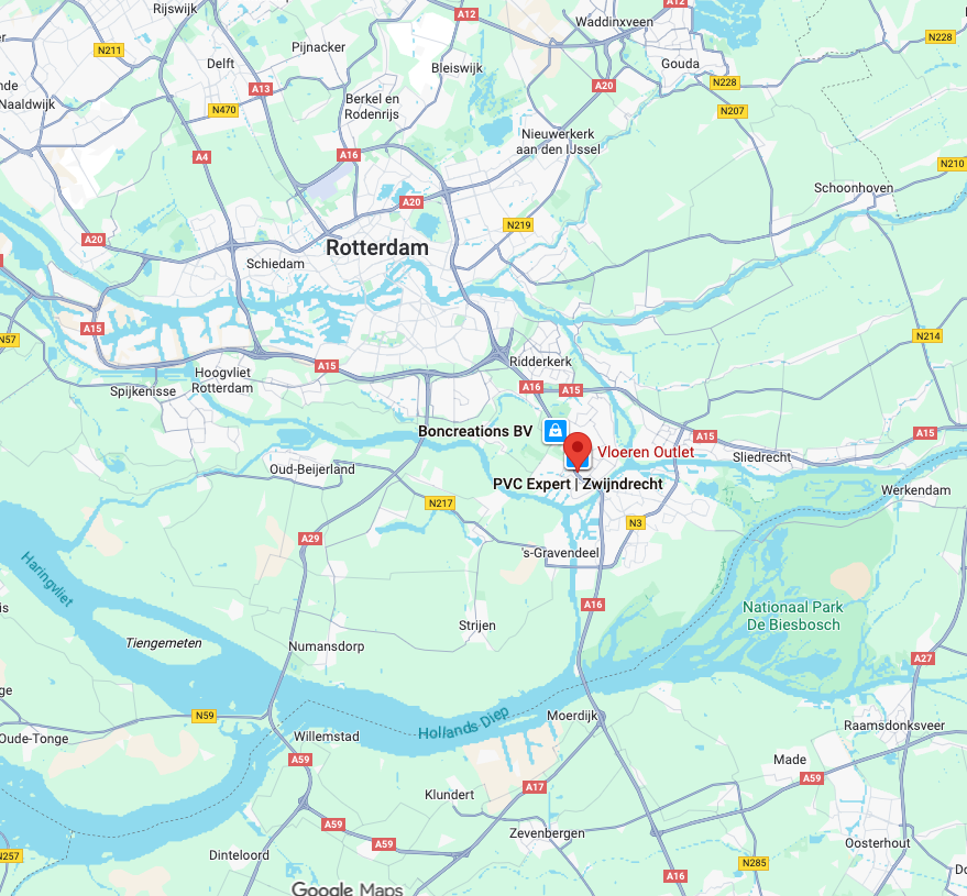 Route naar showroom