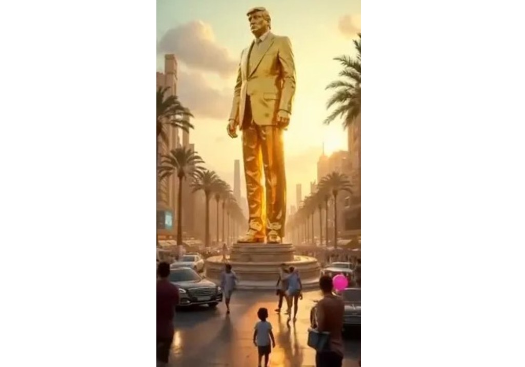 trump-gaza-statue