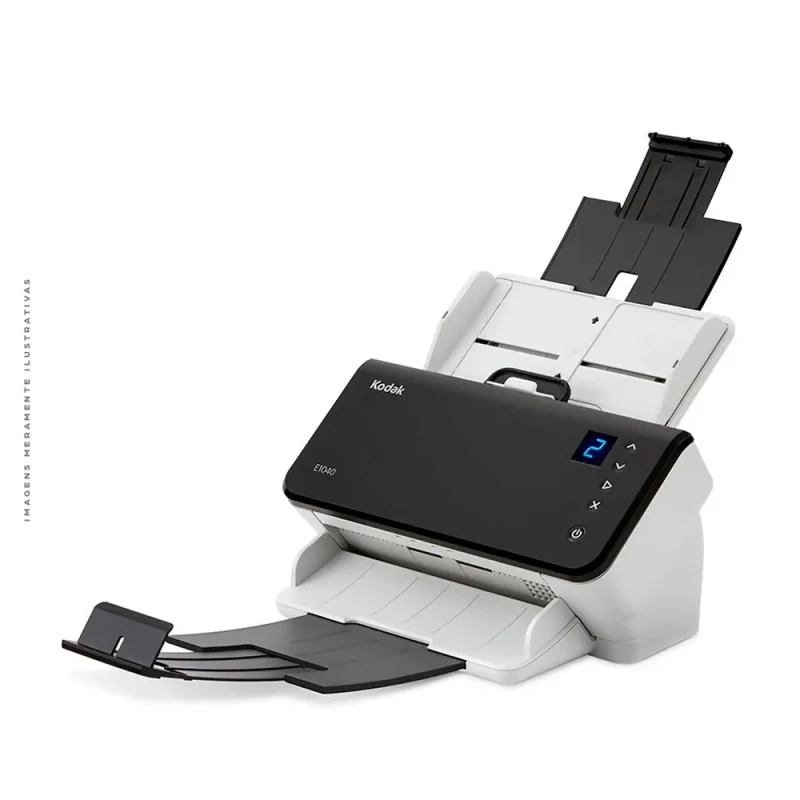 Scanner Kodak E1040 vista frontal com documentos