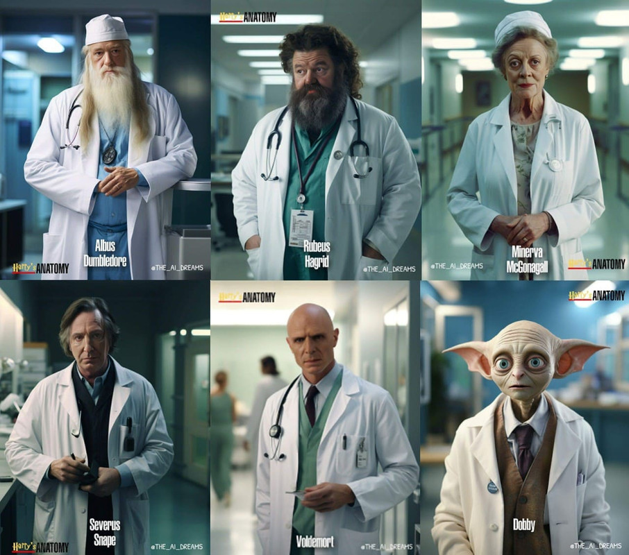 Harry Potter personaggi medici Image AI Midjourney - lista2
