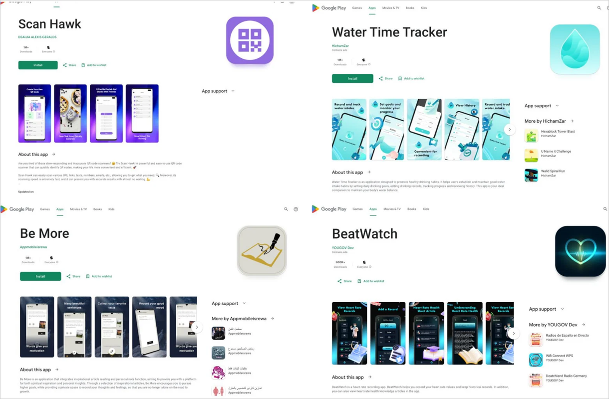Aplicaciones Android Maliciosas «Vapor» en Google Play se instalaron 60 Millones de Veces