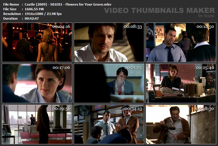 Castle 2009 S01E01 Flowers for Your Grave mkv