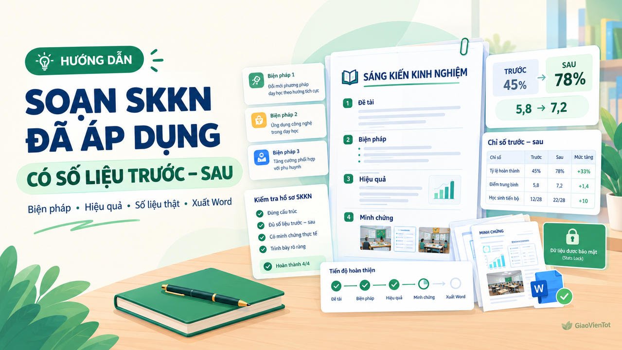 Soạn sáng kiến kinh nghiệm (SKKN) bằng AI trên GiaoVienTot