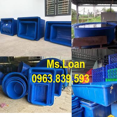 Thùng nhựa chữ nhật 500lit, thùng nuôi cá, đựng nước rẻ toàn quốc / 0963.839.593 Ms.Loan Thung-nhua-chu-nhat-nuoi-ca-koi-be-nhua-cong-nghiep