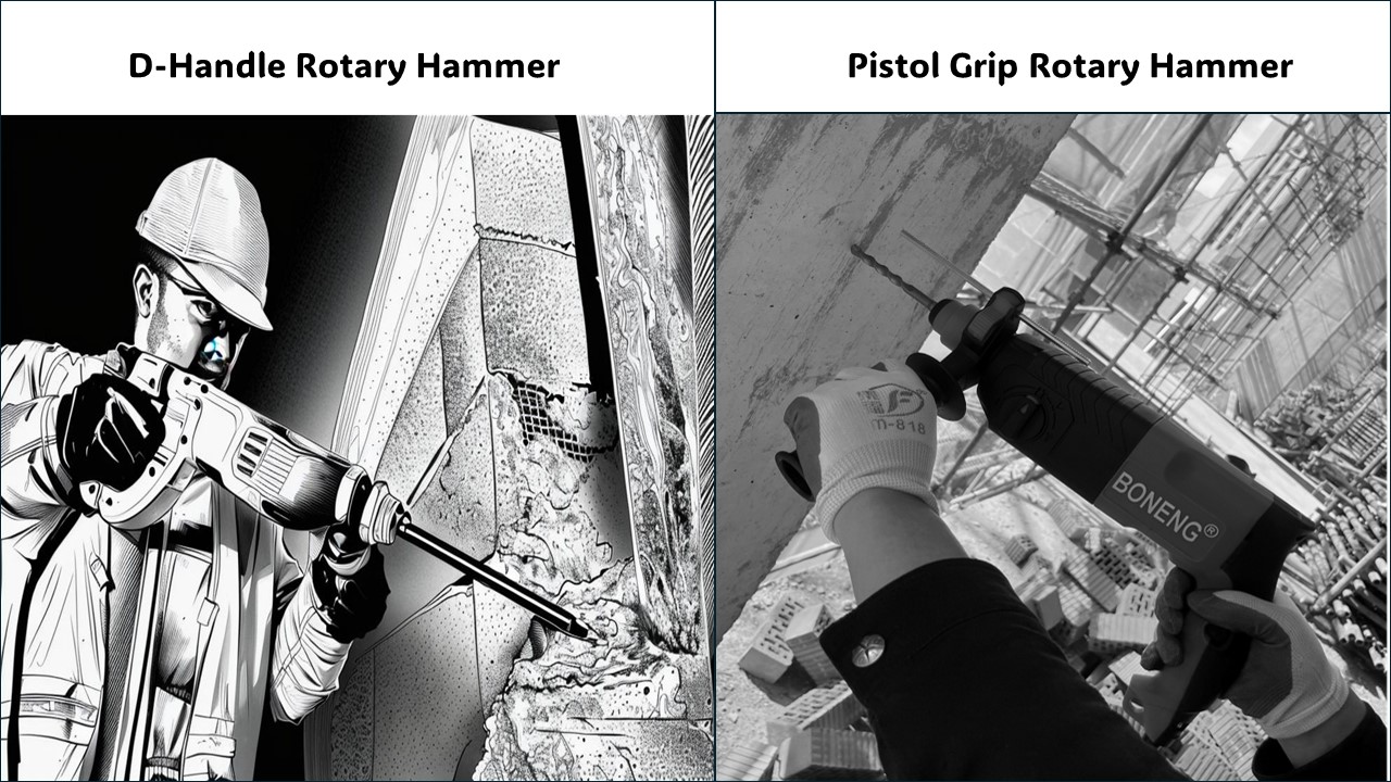 D handle rotary hammer vs pistol grip rotary hammer