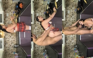xxd com Puja Bhabhi Blowjob and Fucking In Kitchen