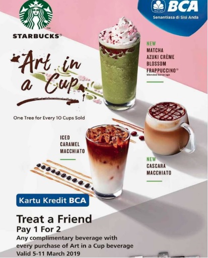 Promo Starbucks beli 1 gratis 1