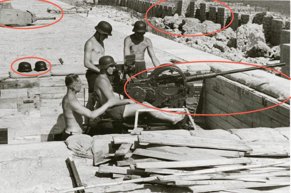 Orig.Foto PK-Aufnahme KÜSTENGESCHÜTZE Südfrankreich 1943 France Sud