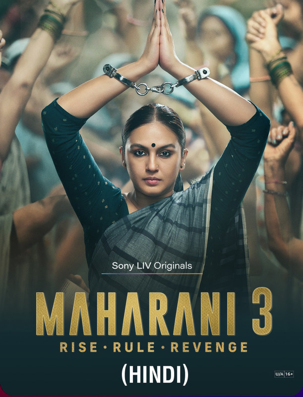  Maharani (2024) 480p HEVC HDRip Hindi S03 Complete Web Series x265 AAC ESubs [750MB] Full Movie Download