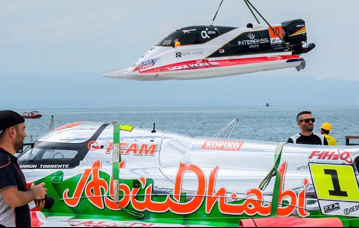 Persiapan Kejuaraan F1 Powerboat Danau Toba di Balige, Sumatera Utara yang berlangsung pada 24-26 Februari 2023.