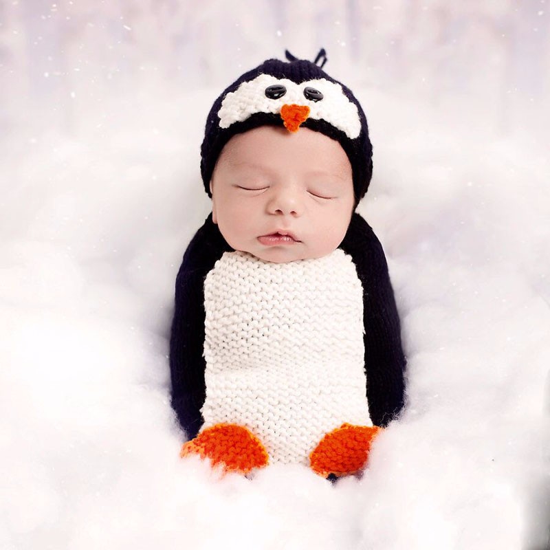 Costume pinguino per neonato con cappellino e sacco nanna SWEET