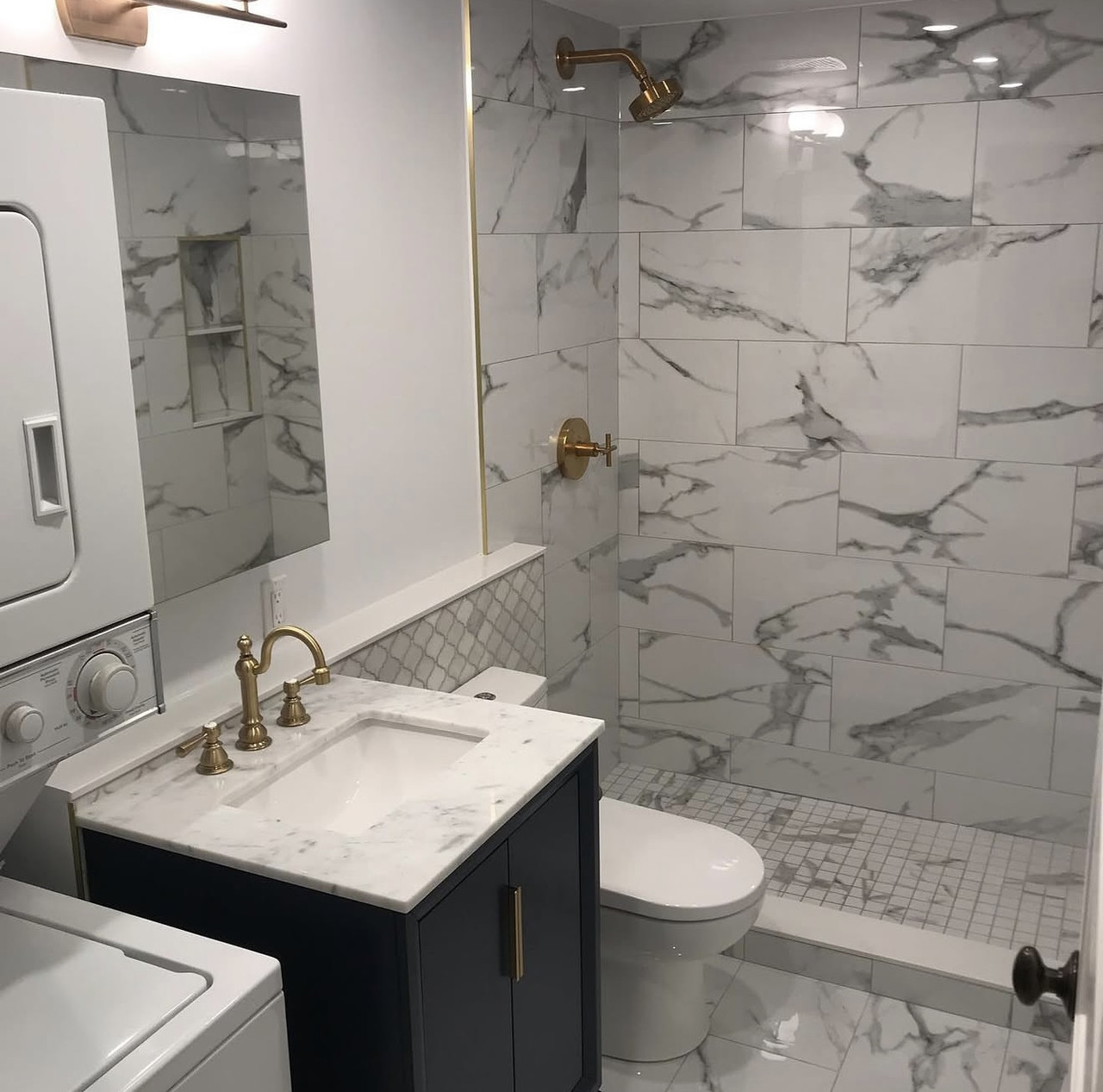 Modern shower remodel