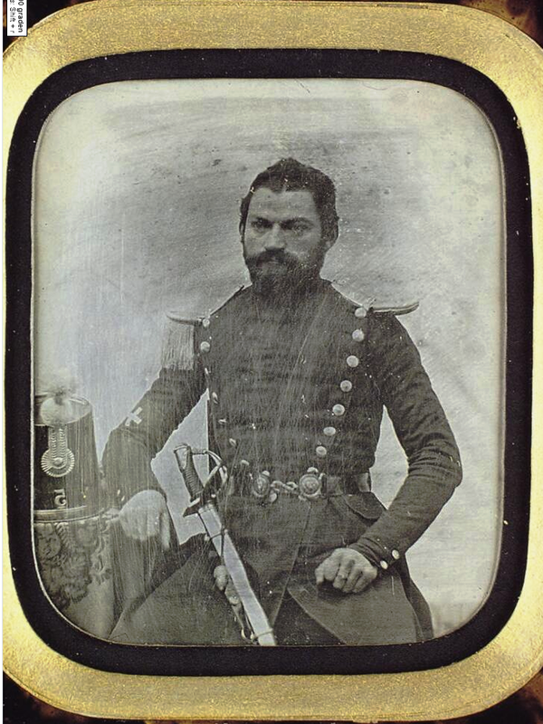 oficial suizo. 2-1848. Bindschädler tras su regreso de la campañ