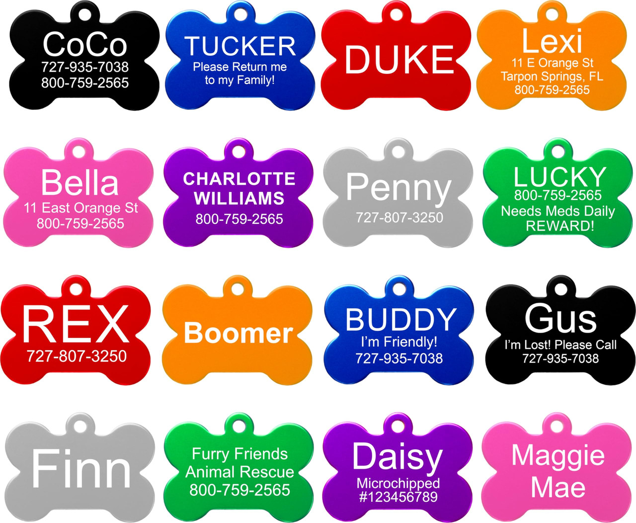 Providence Engraving Personalized Pet ID Tag 8 Shapes
