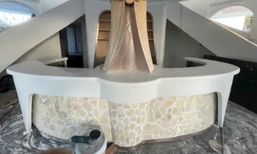 hỉnh ảnh đá solid surface mẫu quầy 07