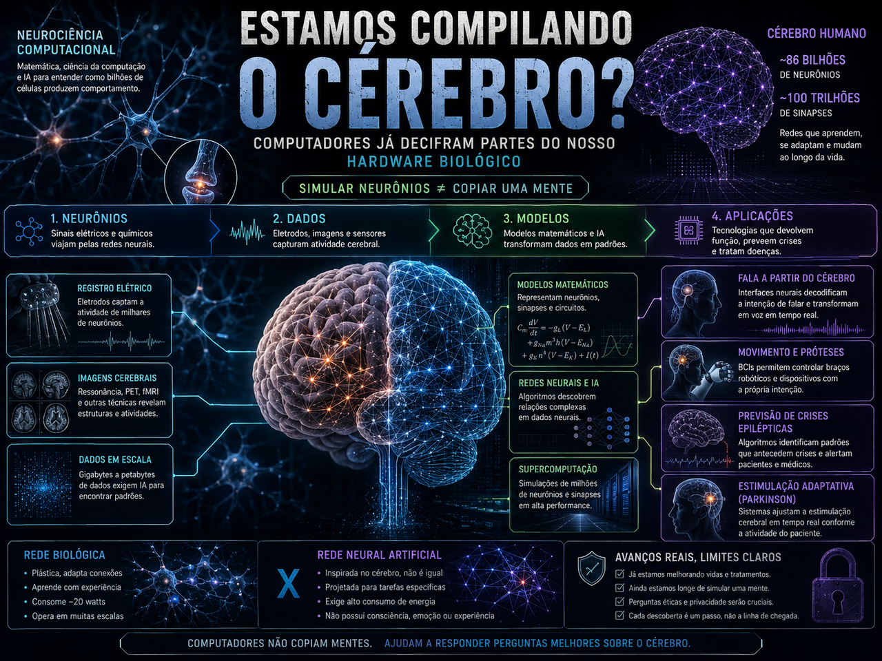 Computadores estão aprendendo a decifrar o cérebro mas simular neurônios não é copiar uma mente