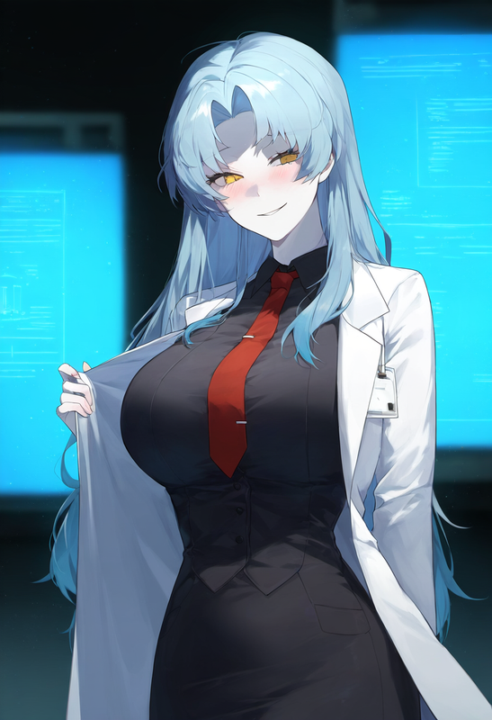 1girl,angela (project moon),aged up, artistcg,depth of field,shiny skin, blush, s-3286635659