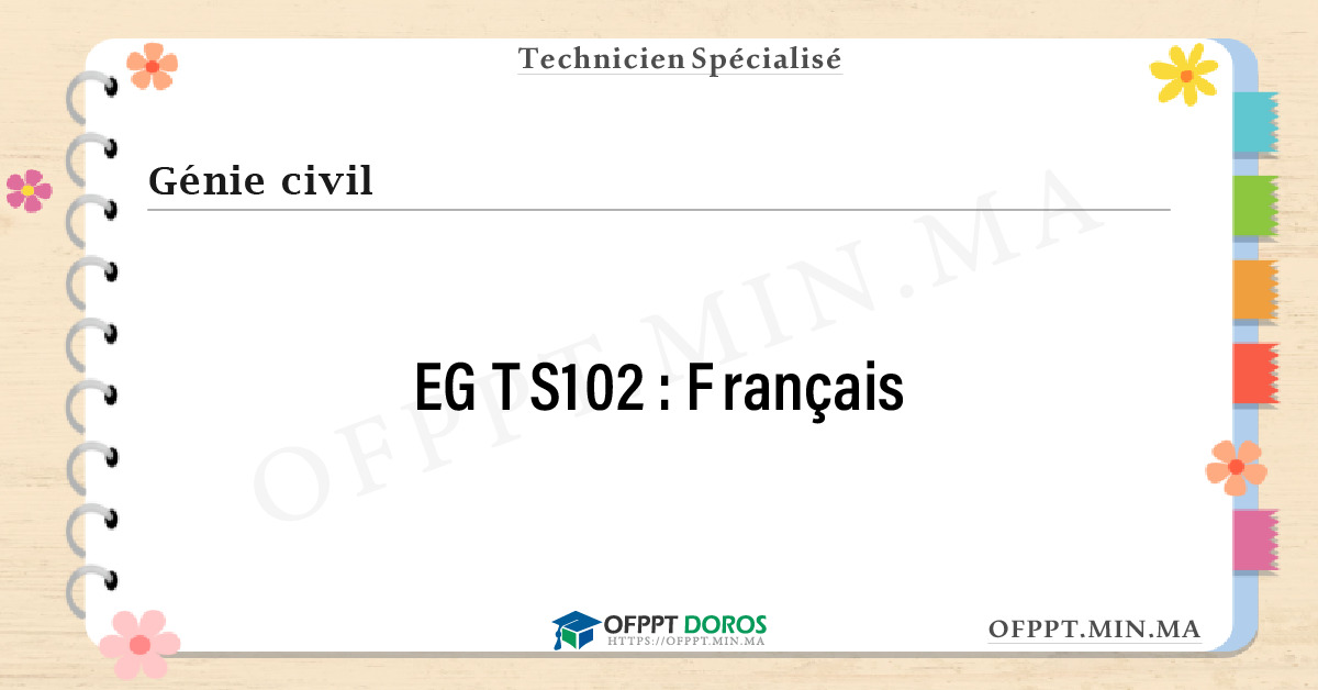 Sommaire détaillé du cours Français EGTS102 OFPPT - Structure du module