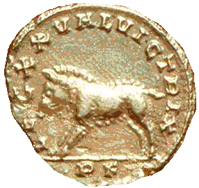 Glosario de monedas romanas. JABALÍ. 4